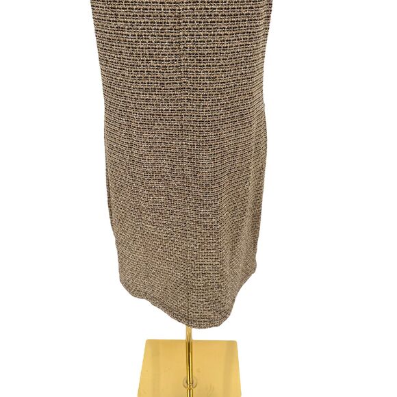 J. Jill Sleeveless Tweed Dress Small PETITE Boucle Shift Career Fringe Pockets - Picture 15 of 16